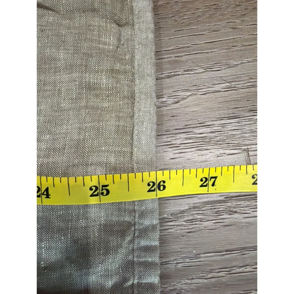 Pottery‎ Barn Belgian Linen Tufted Quilt Shams Standard Aloe Green Set of 2